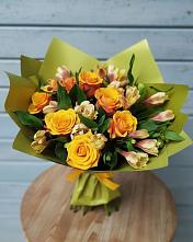Букет цветов из:  Альстромерии и Розы в Ясном
