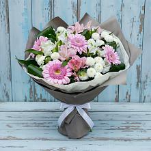 Букет цветов из:  Герберы, Альстромерии и Хризантемы в Ясном