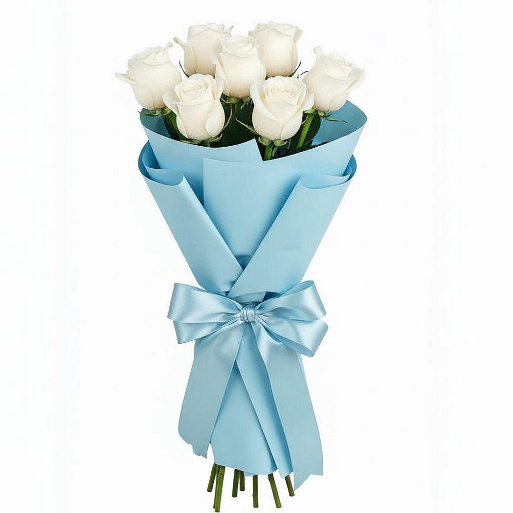 Букет 7 белых роз Проуд в Ясном