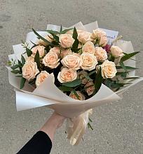 Букет Кремовые розы Латте в Ясном