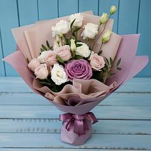 Букет цветов из:  Розы и Лизиантусы в Ясном