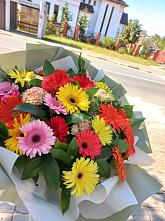 Букет цветов из:  Герберы #REPLACE_PRED# Ясном