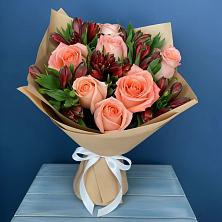 Букет цветов из:  Розы и Альстромерии в Ясном