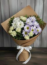 Букет цветов из:  Хризантемы и Розы #REPLACE_PRED# Ясном