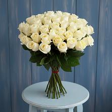 Букет 51 Белая роза Эдлесс Лав в Ясном