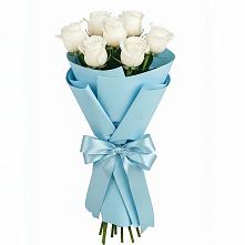 Букет 7 белых роз Проуд в Ясном