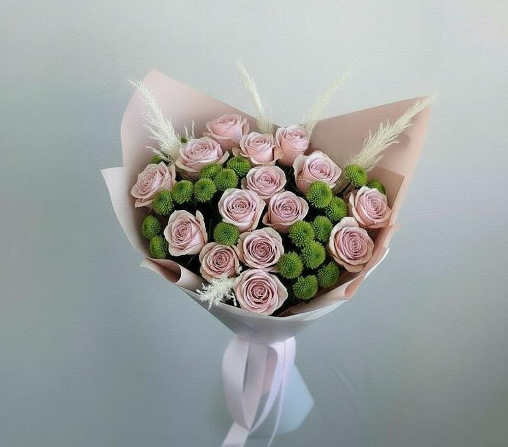 Букет цветов из: Розы и Хризантемы в Ясном