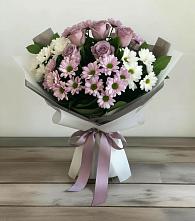 Букет цветов из:  Хризантемы и Розы в Ясном