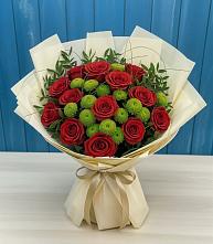 Букет цветов из:  Розы и Хризантемы #REPLACE_PRED# Ясном